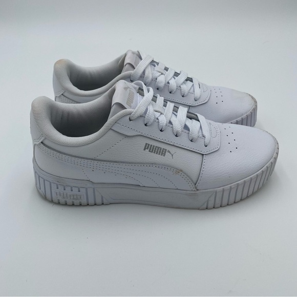 Puma Carina 2.0 Leather Chunky Lace Up Platform Tennis Shoes Sneakers Size 7 - Picture 9 of 12